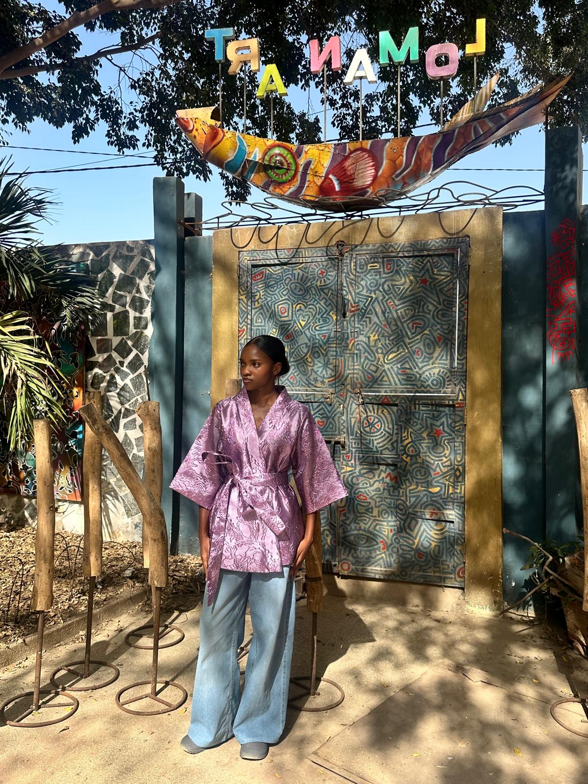 Kimono "Reliefs précieux" en brocart