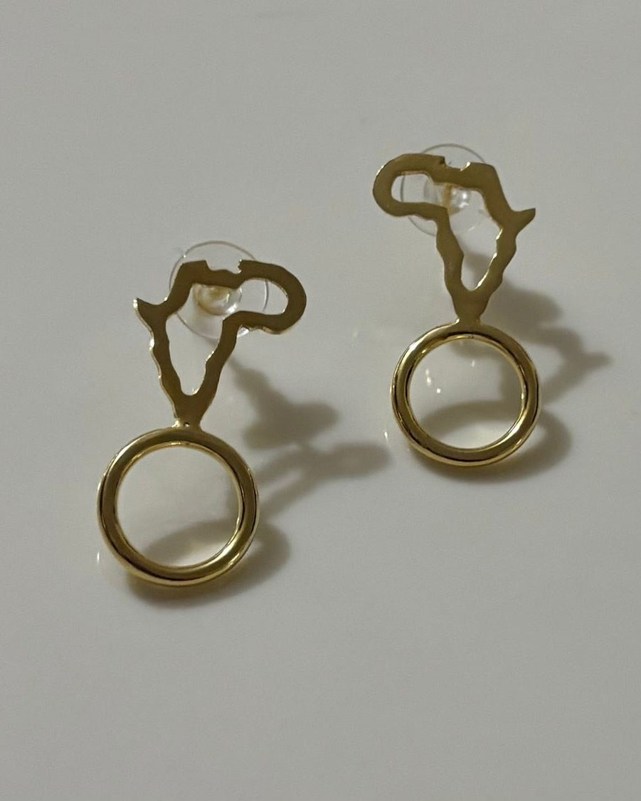 Boucles d'oreilles en laiton - Continent