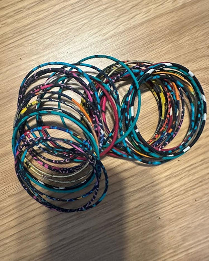 Bracelets à motifs en wax