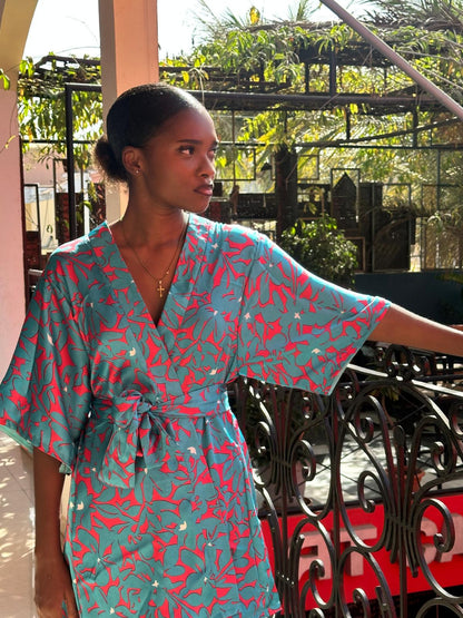 Ensemble Co-ord kimono ceinturé et pantalon large