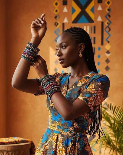 Bracelets à motifs en wax