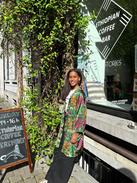 Kimono "Lush Dakar" en silk wax