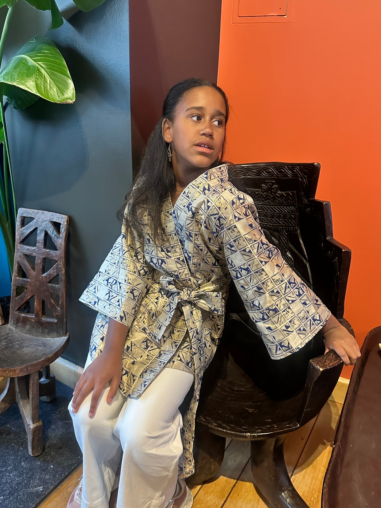 Kimono "Reliefs précieux" en brocart