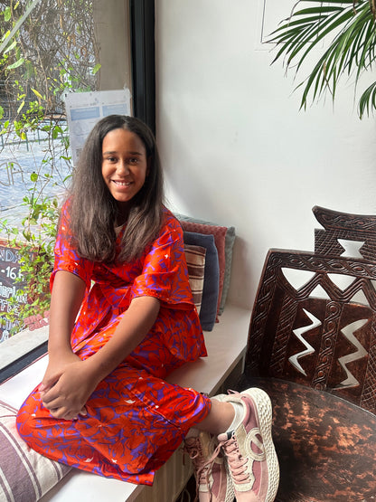 Ensemble Co-ord kimono ceinturé et pantalon large