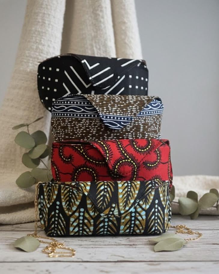 Pochette à lunettes en wax