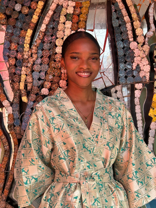 Kimono "Reliefs précieux" en brocart