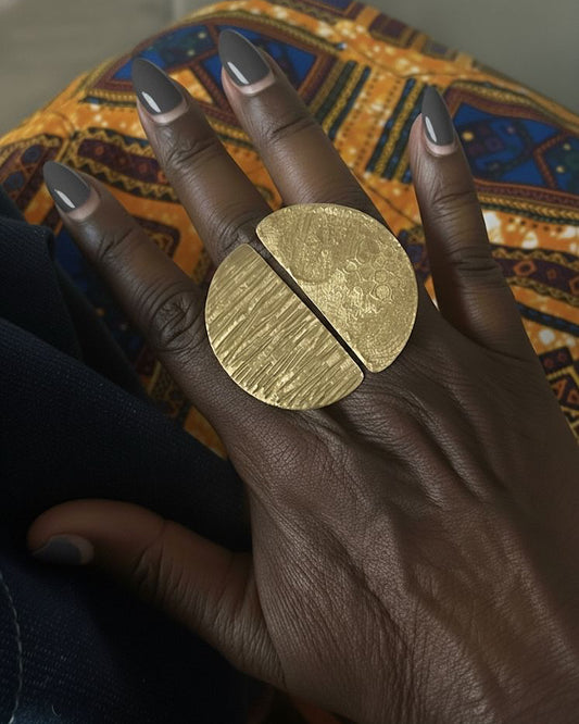 Bague en laiton - Demi-lune