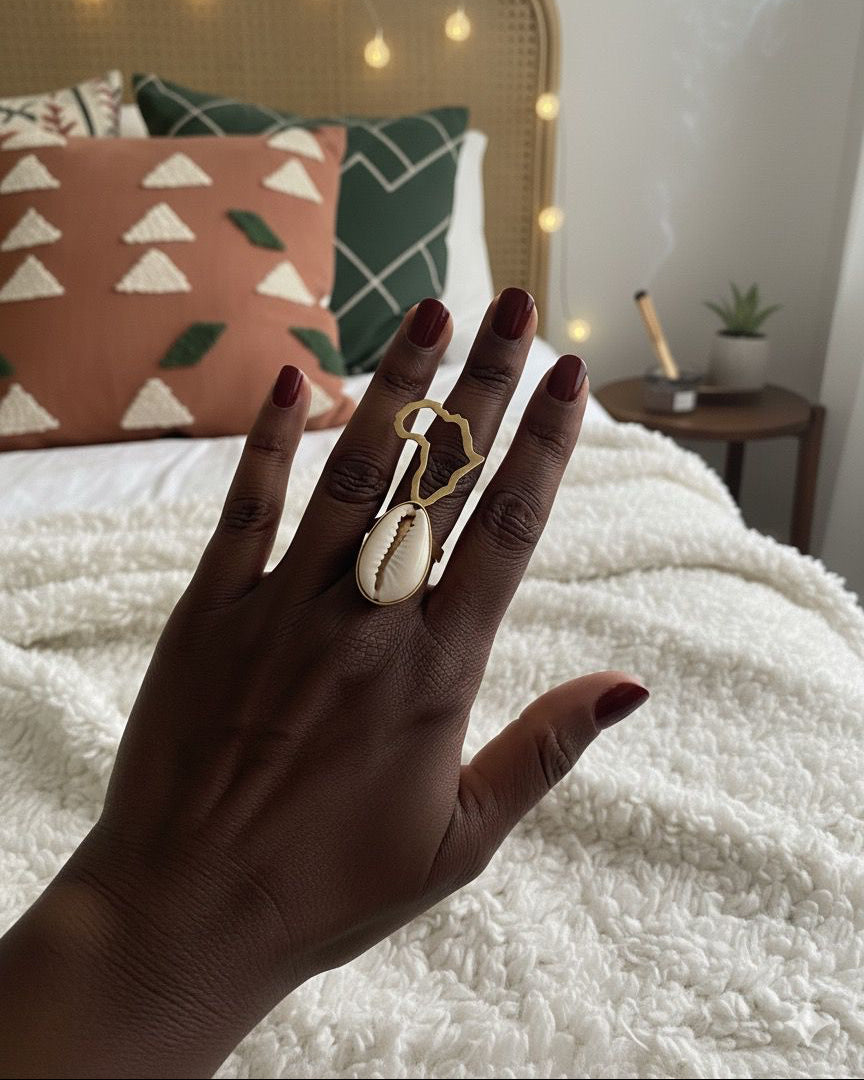 Bague - Coquillage et continent