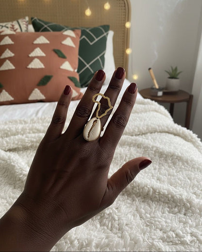 Bague - Coquillage et continent