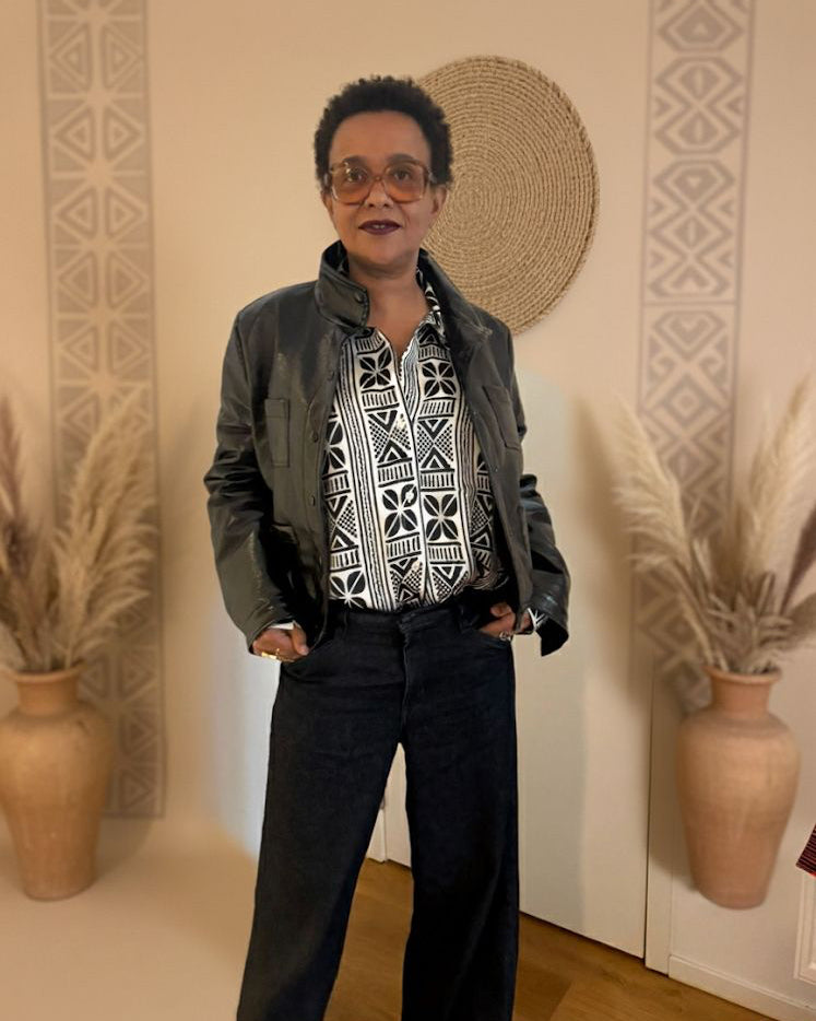 Ensemble en silk wax - Noir&blanc