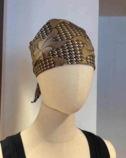 Foulard En Silk Wax - Bleu/Beige
