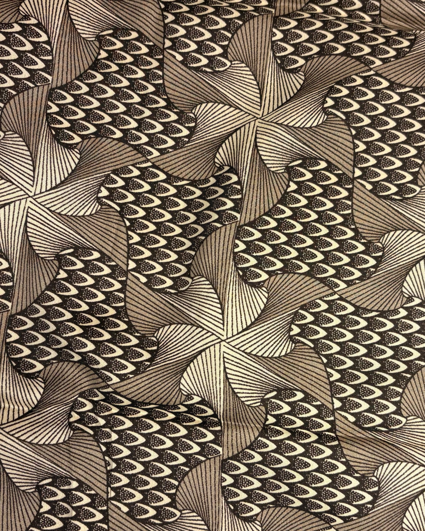 Foulard En Silk Wax - Bleu/Beige