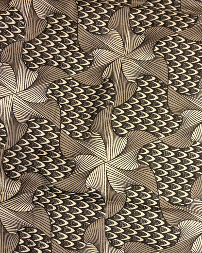 Foulard En Silk Wax - Bleu/Beige