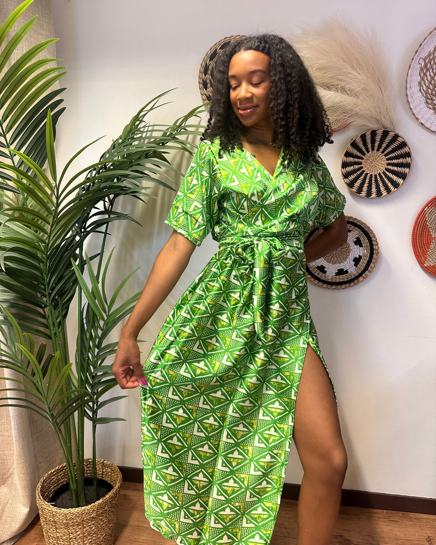 Robe en silk wax - verte